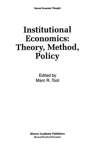 "Institutional Economics
