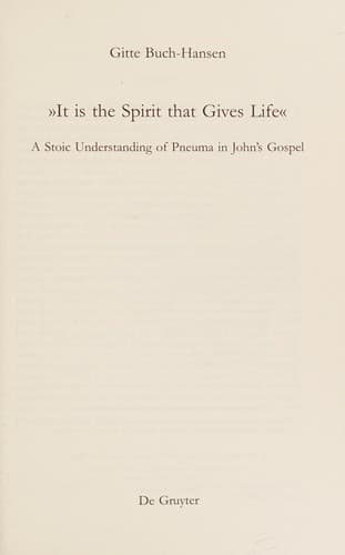 "It is the spirit that gives life"