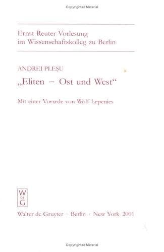 "Eliten - Ost Und West"